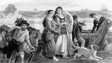 Drift Naufrágio da Armada, impressão feita por CH Jeens, publicada no Art Journal 1870